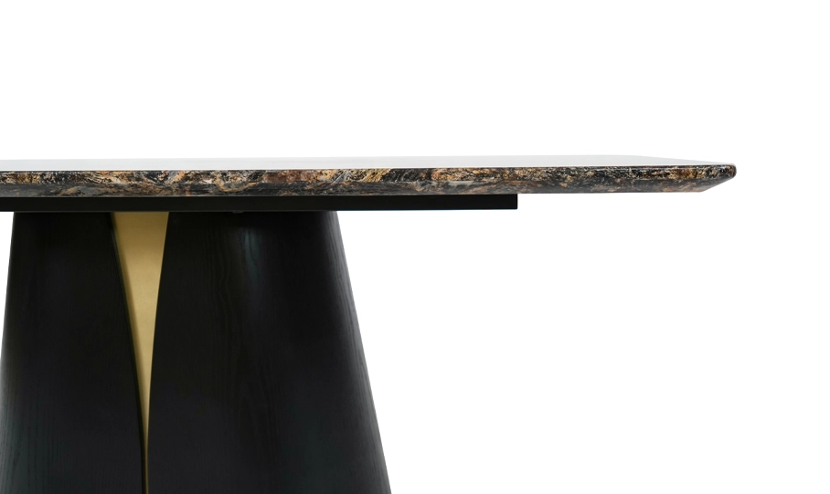Стол обеденный TOP- Арго черный орех/ золото