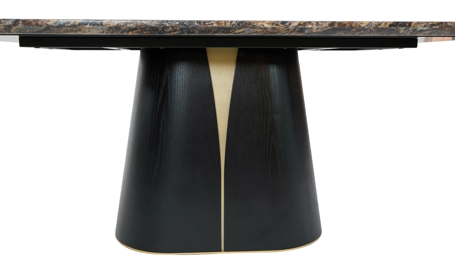 Стол обеденный TOP- Арго черный орех/ золото