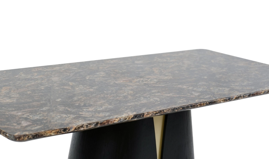 Стол обеденный TOP- Арго черный орех/ золото