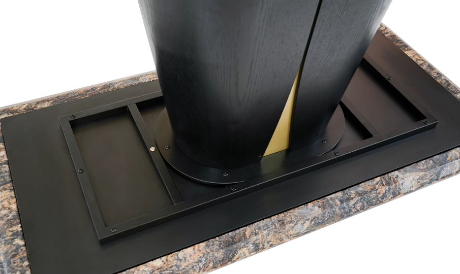 Стол обеденный TOP- Арго черный орех/ золото