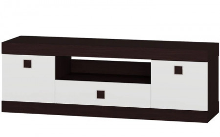 Тумба под телевизор EVR- Соната ТВ-1500 венге + фасад белый 1