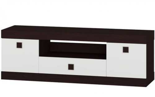 Тумба под телевизор EVR- Соната ТВ-1500 венге + фасад белый 1