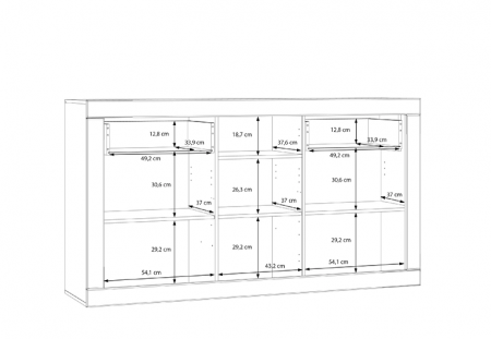 Комод 3Д/2Ш TOP- Лефкадаc / Lefkadas