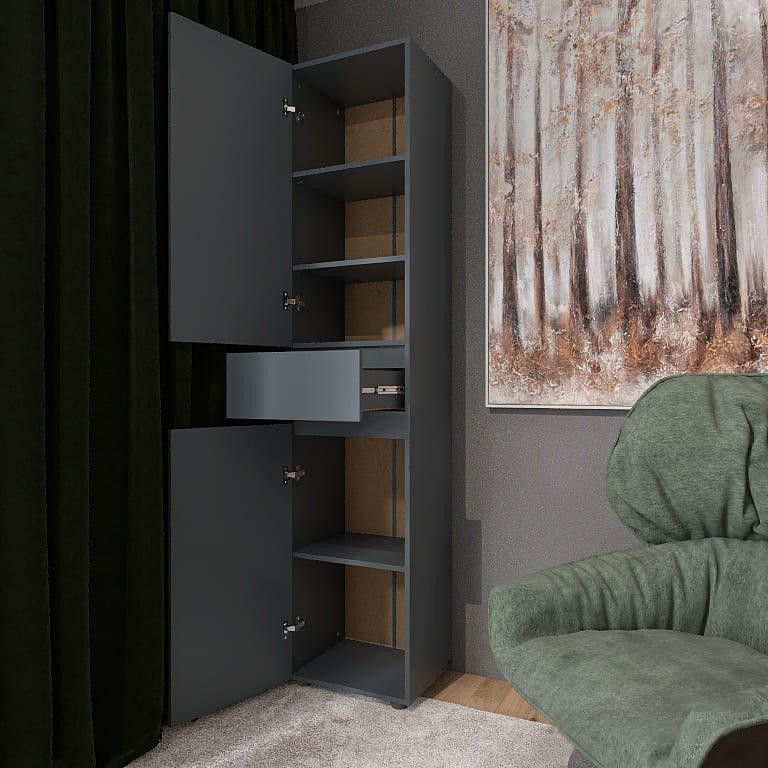 Пенал с ящиком EVR-Лайт ПЛ-1 графит