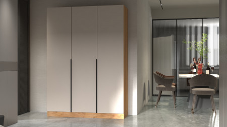 Шкаф с полками на 3 двери ViA- Сити С-19