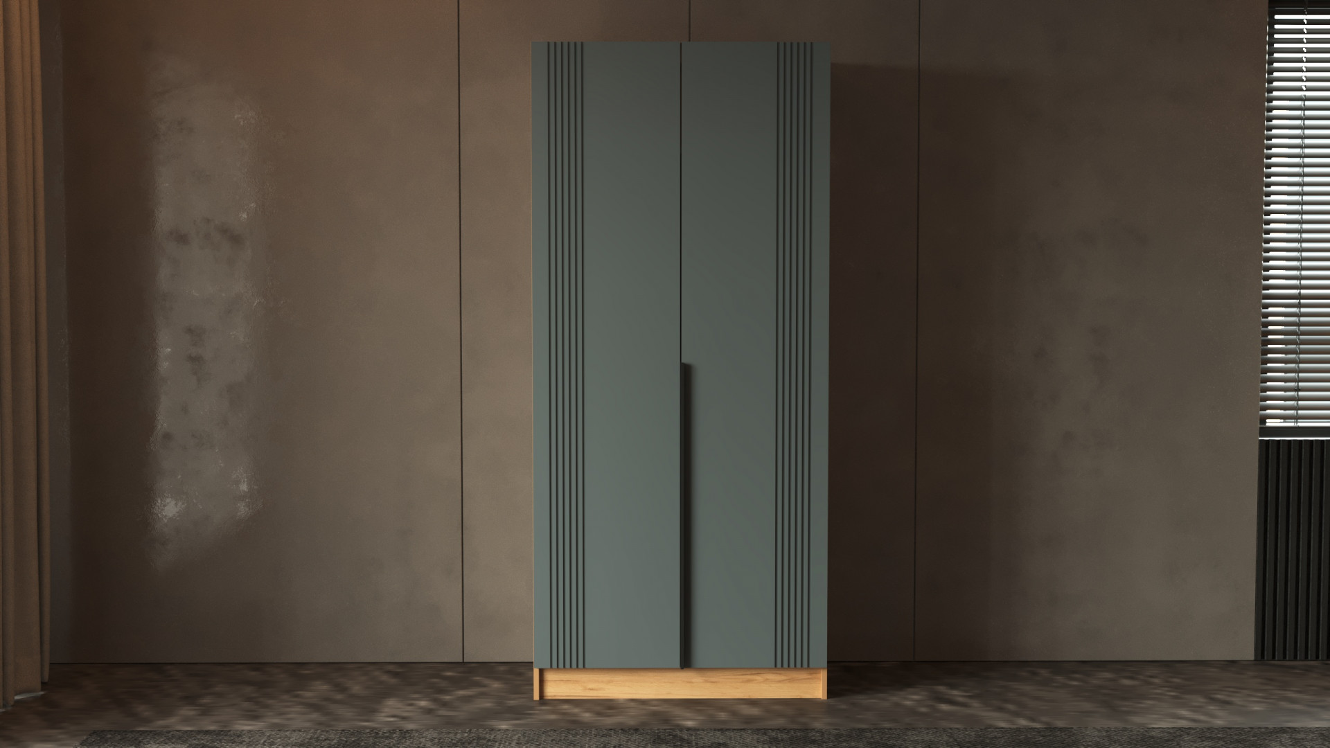 Шкаф на 2 двери ViA- APC А-2 (дуб тахо/темно-серый)