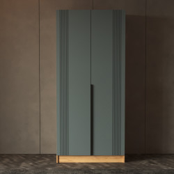 Шкаф на 2 двери ViA- APC А-2 (дуб тахо/темно-серый)