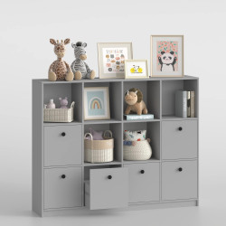 Стеллаж детский 126х160х35 см с шухлядами KOD- ШК-ящ-детский