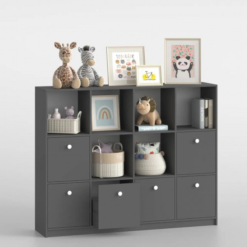 Стеллаж детский 126х160х35 см с шухлядами KOD- ШК-ящ-детский