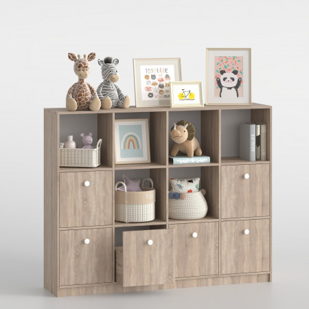 Стеллаж детский 126х160х35 см с шухлядами KOD- ШК-ящ-детский