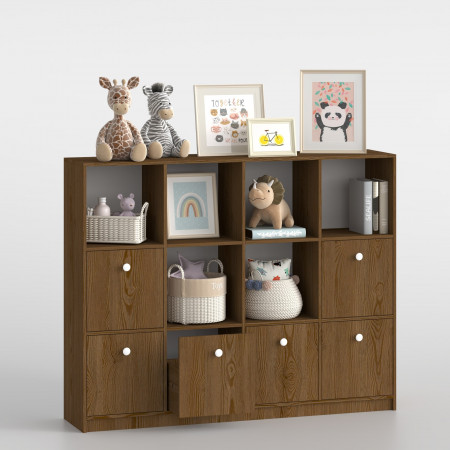 Стеллаж детский 126х160х35 см с шухлядами KOD- ШК-ящ-детский