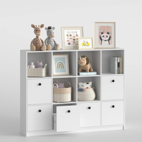 Стеллаж детский 126х160х35 см с шухлядами KOD- ШК-ящ-детский