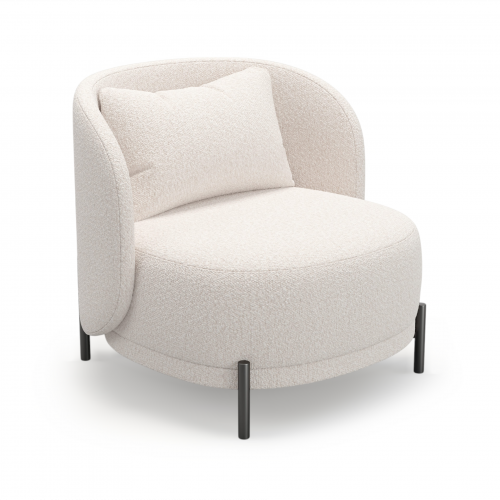 Дизайнерское кресло на металлических ножках Mil- Celestia Белый