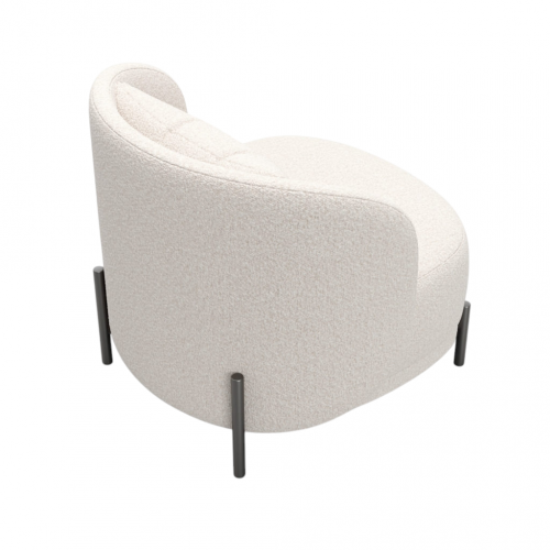 Дизайнерское кресло на металлических ножках Mil- Celestia Белый