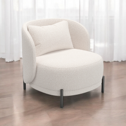 Дизайнерское кресло на металлических ножках Mil- Celestia Белый