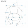 Кресло для отдыха HALMAR BAKER бежевый