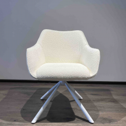 Кресло полу оборотное модерн EXI- LYON LIGHT BEIGE/Светло-Бежевый 