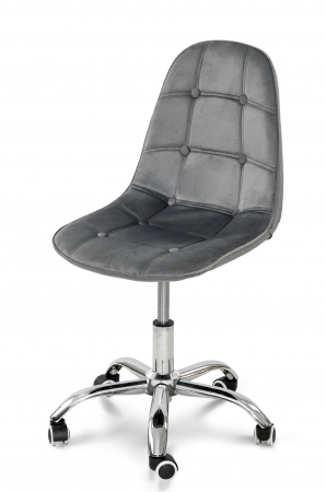 Стул компьютерный BIO- "Марсель" велюр серый/ хром