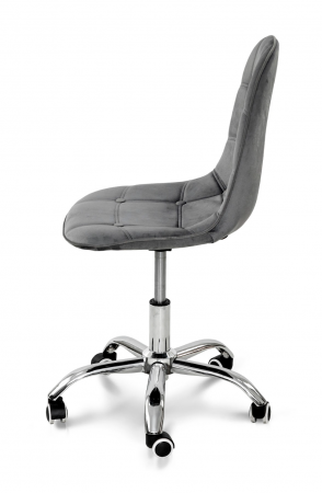 Стул компьютерный BIO- "Марсель" велюр серый/ хром