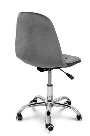 Стул компьютерный BIO- "Марсель" велюр серый/ хром
