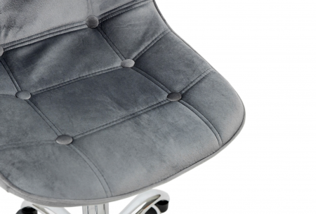 Стул компьютерный BIO- "Марсель" велюр серый/ хром