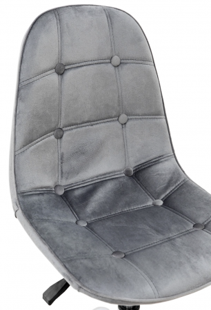 Стул компьютерный BIO- "Марсель" велюр серый/ хром