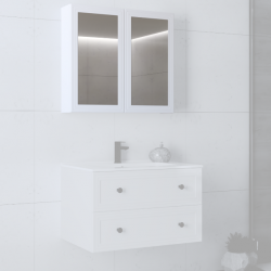 Зеркальный шкафчик PL- Halmar TORETO 70X80/2D Белый 