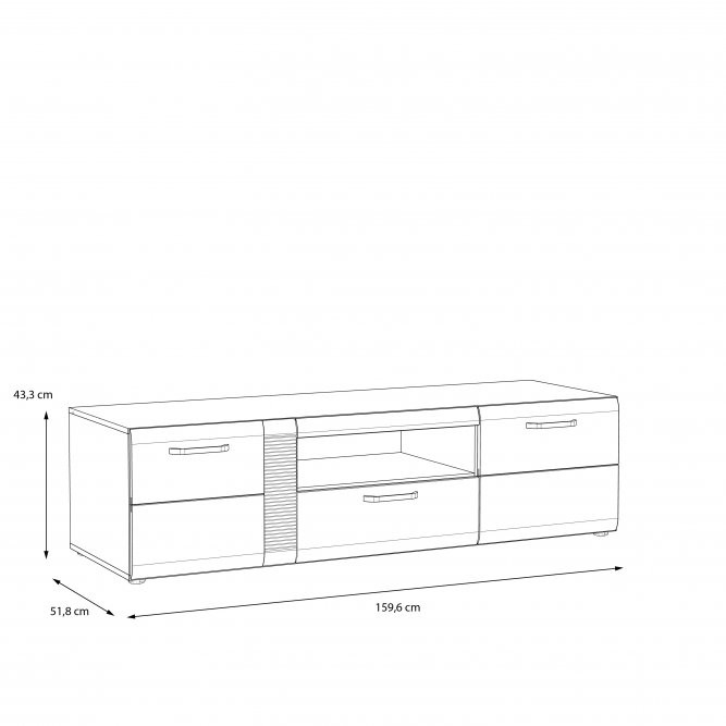 Тумба RTV 2D1S Forte LOCARNO LCRT131