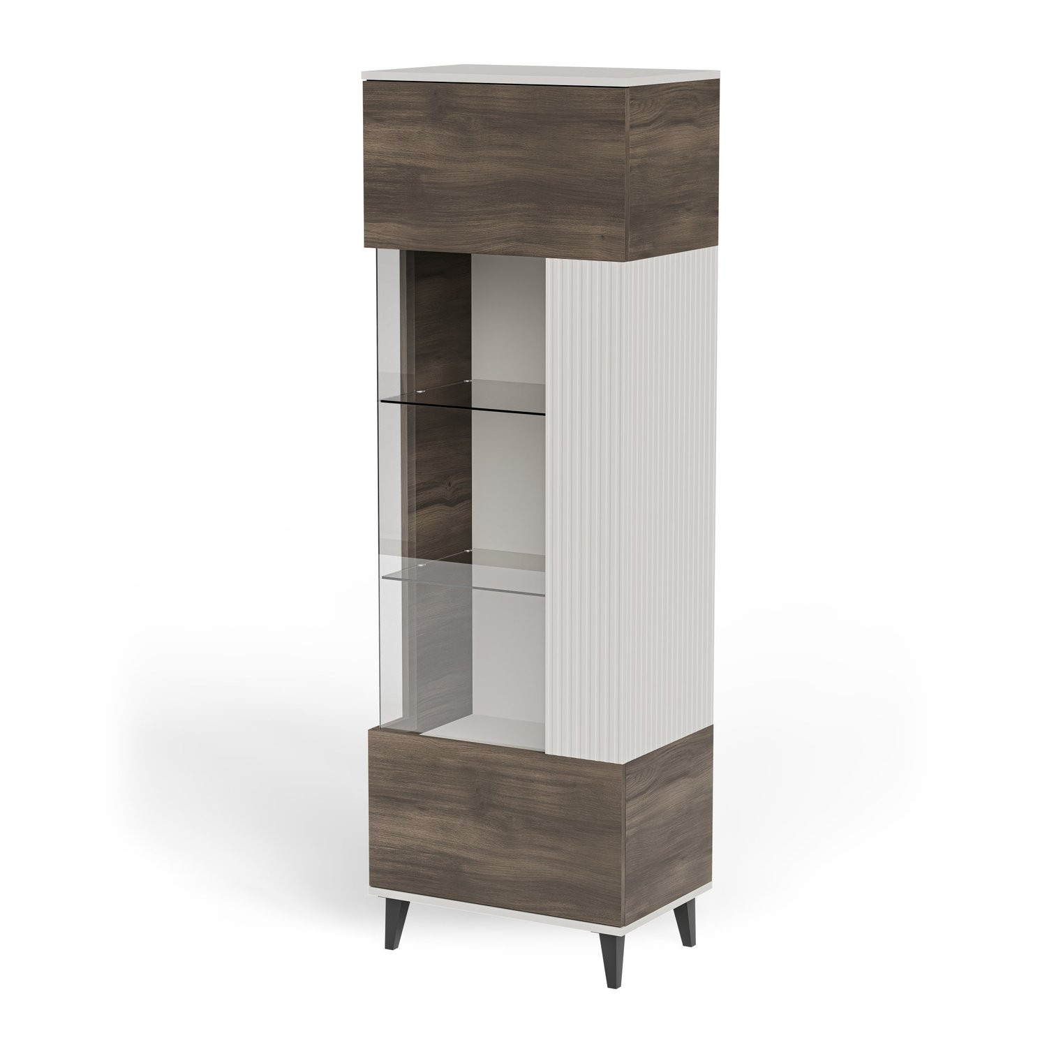 Витрина HALMAR RANDOM 2 W-1 кашемир-орех
