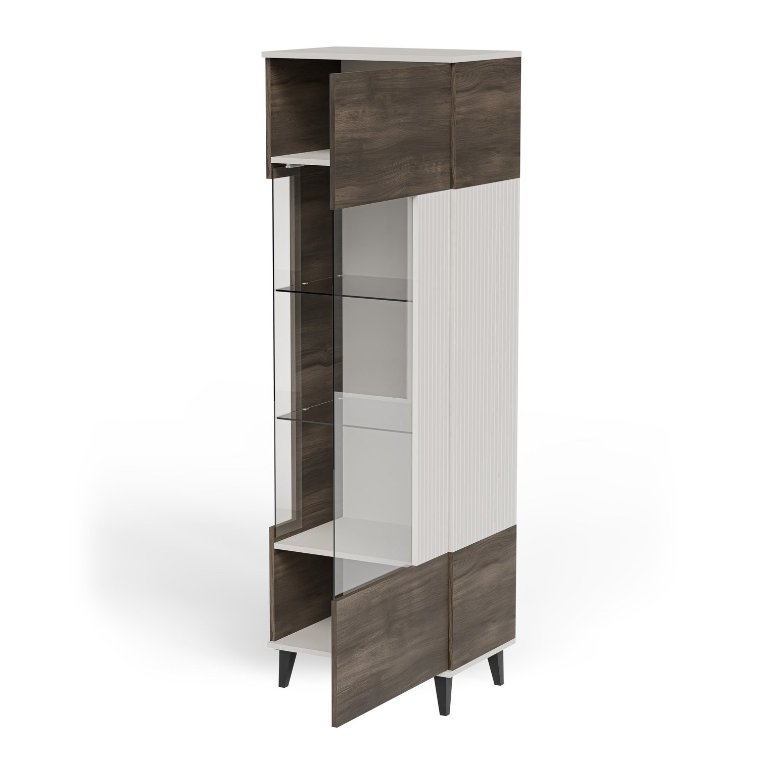 Витрина HALMAR RANDOM 2 W-1 кашемир-орех