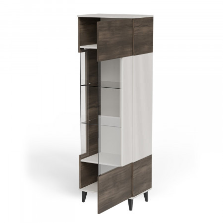 Витрина HALMAR RANDOM 2 W-1 кашемир-орех