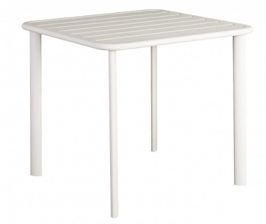 Стол обеденный Alexander Rose TEA- FRESCO 80CMX80CM TABLE - FLINT/SHELL - SLATTED ALU TOP