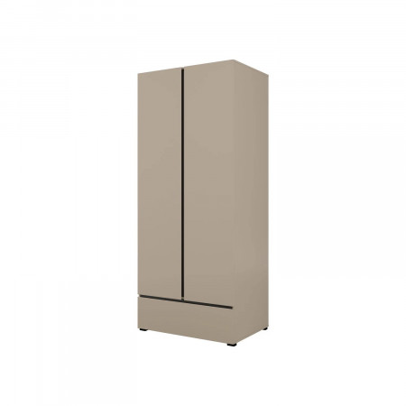 Шкаф на 2 двери с 1 ящиком Helvetia CROSS S 24CWMY18 (конго-черный)