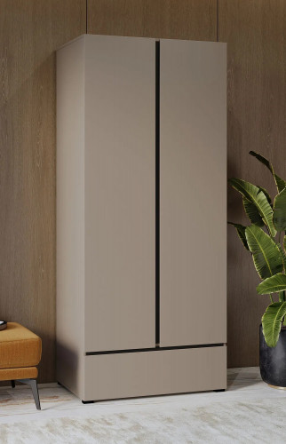 Шкаф на 2 двери с 1 ящиком Helvetia CROSS S 24CWMY18 (конго-черный)