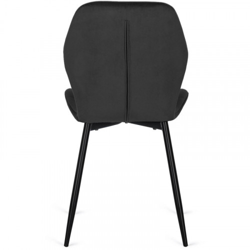 Стул обеденный MEBEL ELITE Lucky (черный велюр, черные ножки)