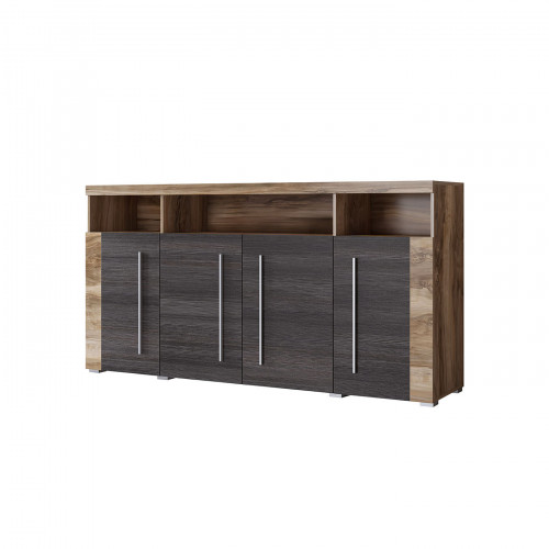 Комод на 4 двери в гостиную Helvetia ROGER 226ZZH28 (сатиновый нуссбаум)