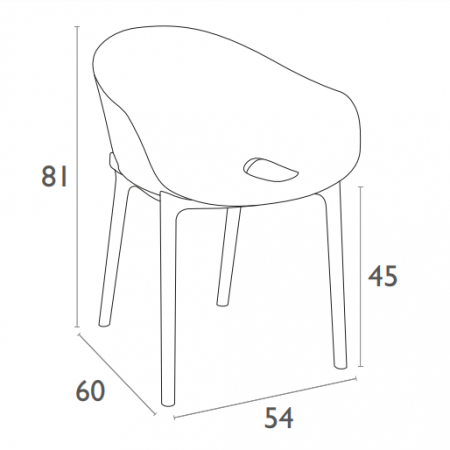 Стул уличный Siesta Sky Pro (серый)