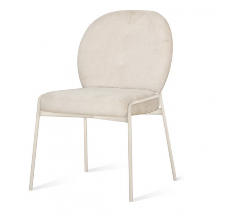 Стул обеденный CRV- Paoline Cream silk and light grey legs 