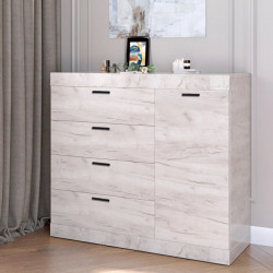 Большой комод EVR- Соната-5 крафт белый