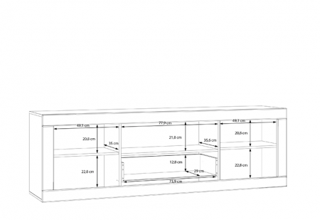 Тумба ТВ 2д/1ш TOP- Лефкадаc / Lefkadas 