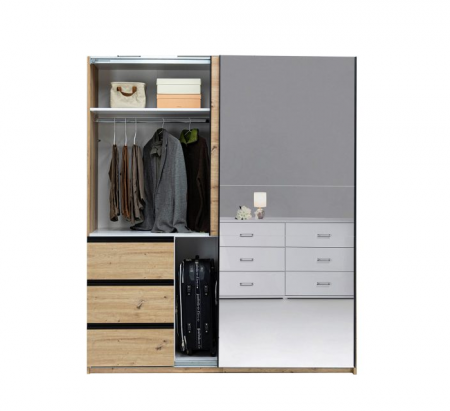 Шкаф - купе MRK- TEDDY 1,75х2,1 м Дуб Артизан / Зеркало