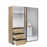 Шкаф - купе MRK- TEDDY 1,75х2,1 м Дуб Артизан / Зеркало