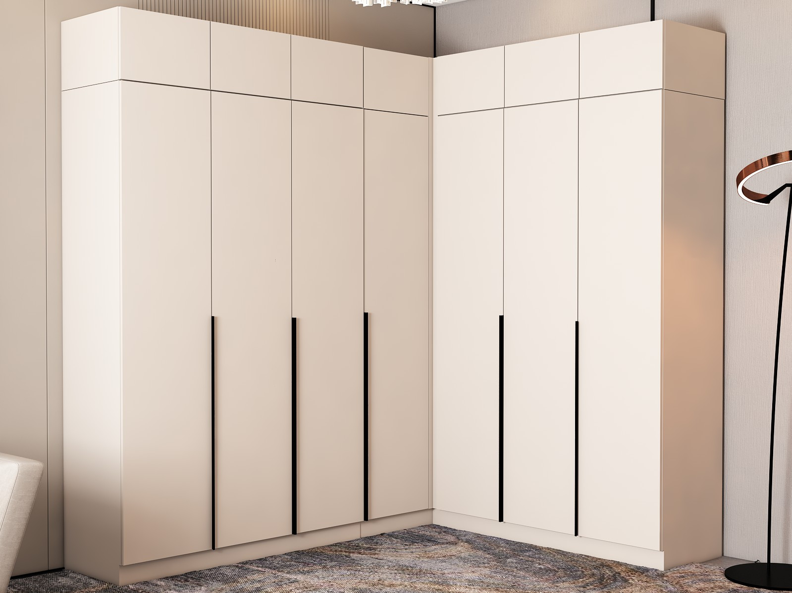 Шкаф угловой на 2 двери ViA- Сити С-20