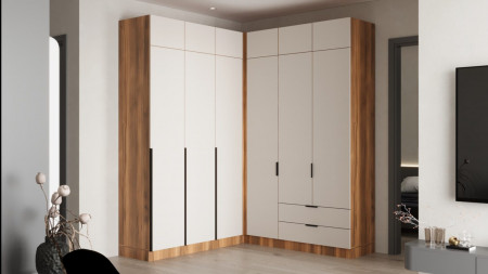 Шкаф угловой на 2 двери ViA- Сити С-20