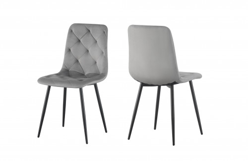 Стул обеденный BIO- Grace Трасти (велюр серый, черный)
