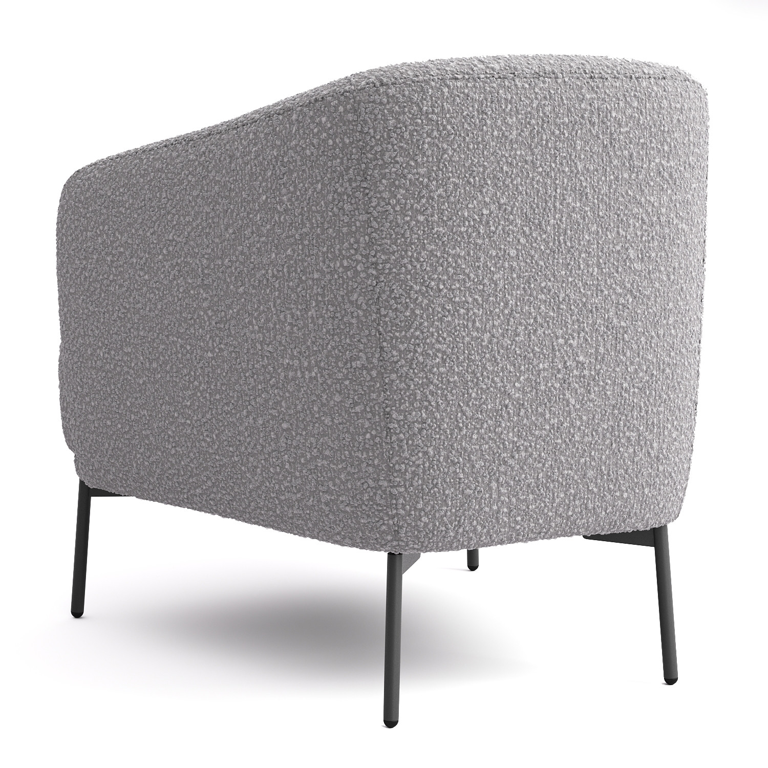 Дизайнерское кресло на металлических ножках Mil- ANDERS 73х80х70 см Латте