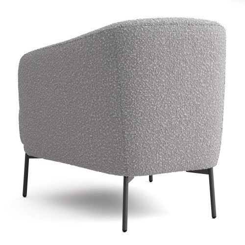 Дизайнерское кресло на металлических ножках Mil- ANDERS 73х80х70 см Латте