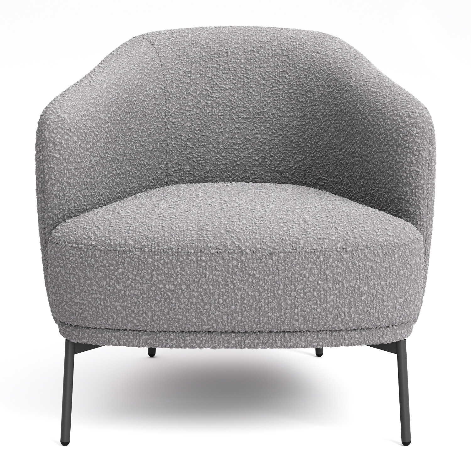 Дизайнерское кресло на металлических ножках Mil- ANDERS 73х80х70 см Латте