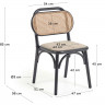 Стул Kave Home DORIANE CC2109MV12 (черный/бежевый)