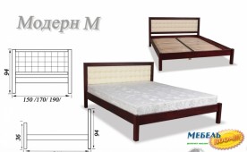 Кровать деревянная CDOK- Модерн М (мягкое изголовье) 
